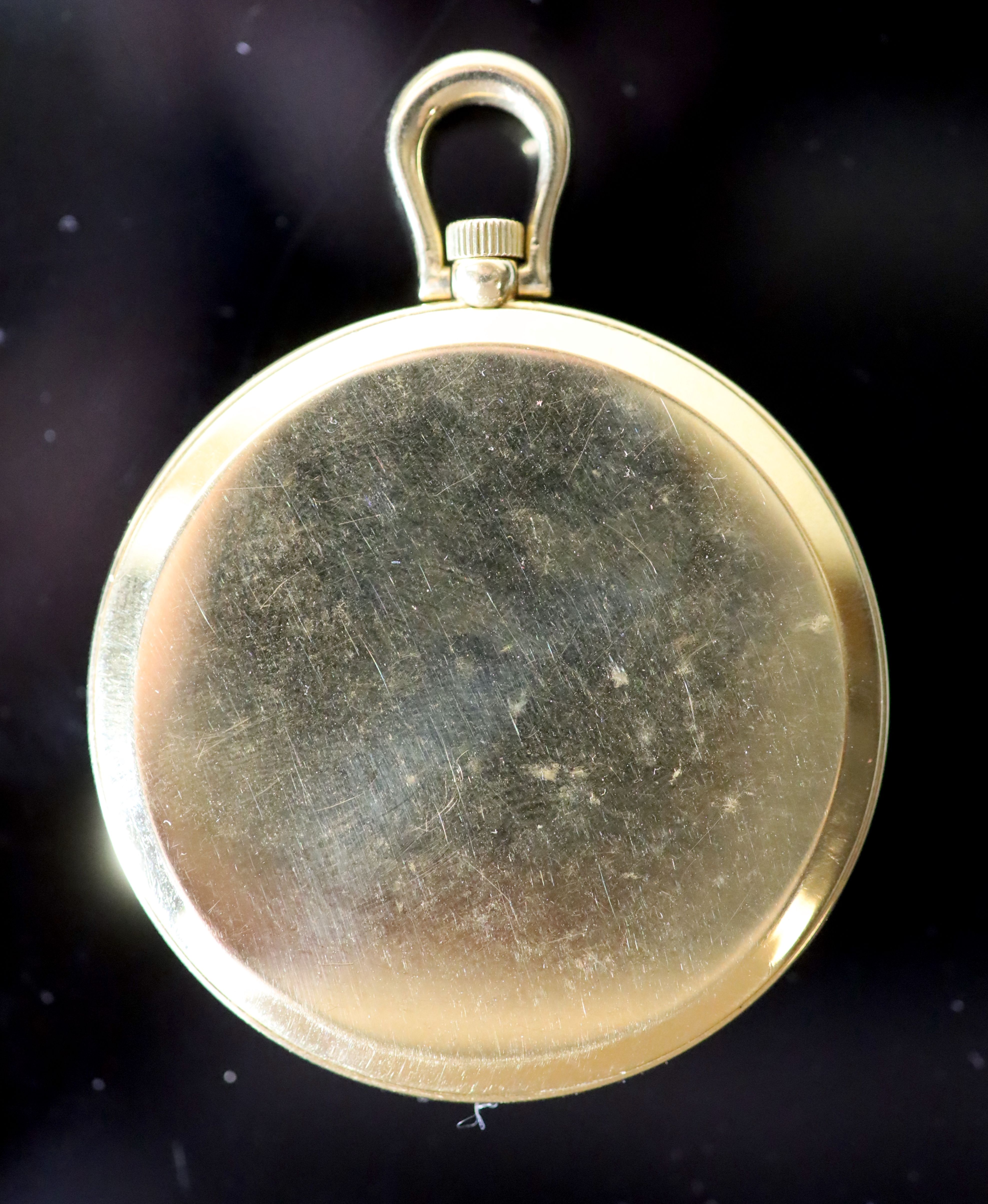 An 18ct gold Rolex keyless dress pocket watch,